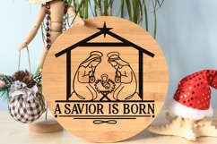 A Savior Is Born Svg, Christian Christmas Svg, Nativity Svg. Product Image 9