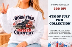 Born Free Raised Country PNG | Sublimation DTF Product Image 12