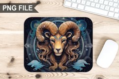 Aries Zodiac Sublimation Mouse Pad PNG Design Product Image 1