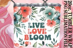 Sweet reflections 20oz tumbler wrap, Flower Quote Product Image 1