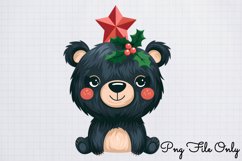 Woodland Christmas Watercolor Clipart PNG Product Image 1