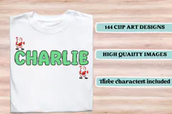 Christmas Alphabet png clipart, christmas letters doodle Product Image 6