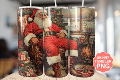 Santa Christmas Tumbler | Christmas Tumbler Wrap Product Image 1