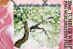 Springtime Watercolor Tree Tumbler Wrap: 20oz Sublimation Product Image 1