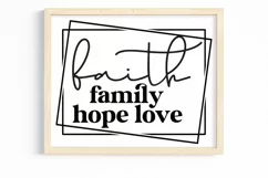 Faith family hope love SVG, Farmhouse Christian SVG Product Image 3
