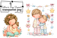 Whimsical Father’s Day Clipart Watercolor PNG Product Image 1