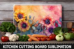Cutting Board Sublimation Design - Sunflowers Sublimation Product Image 1