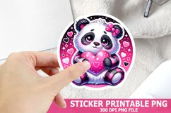 Valentine&#039;s Day Panda Sticker| Valentine&#039;s Day Sticker Product Image 1