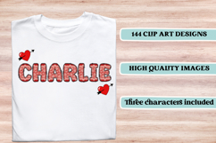 Valentine Alphabet Clip Art, valentines day letters doodle Product Image 6