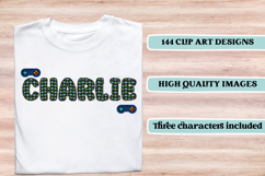 Video game Alphabet, video game letters doodle clipart Product Image 6