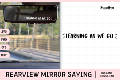 Funny Rearview Mirror Decal Sticker Saying | Learning Product Image 1