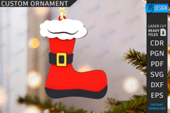 Christmas Letter Ornament|Hanging Christmas Monogram SVG|CNC Product Image 1