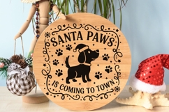 Santa Paws Is Coming To Town Svg, Funny Dog Christmas Svg. Product Image 9