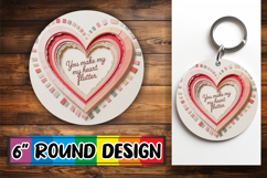 Bright Round Ornaments Sublimation PNG, Heart Quote Product Image 1