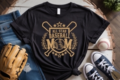 All Star Baseball Mom Svg, Baseball Mom Png, Sport Mom Shirt Product Image 6