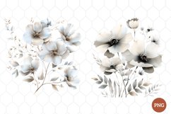Watercolor Rustic Flowers Clipart Product Image 1