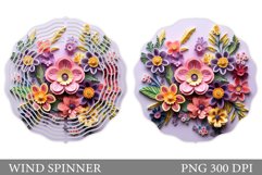 Flowers Wind Spinner Design. Quilling Flowers Wind Spinner Product Image 1