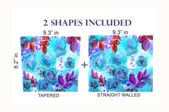Turquoise Peonies Tumbler Sublimation 20 Oz Product Image 2