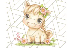 Pastel Farm Nursery PNG Clipart, Baby Animals And Elements Product Image 4