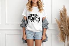 Girl T-shirt Mockups, Baby Mock Up, Styled Stock Mockup Product Image 1