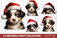 Christmas Peeking Dogs Clipart Sublimation Product Image 1
