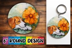 Joyful Round Keychain Magic PNG, Animals Product Image 1