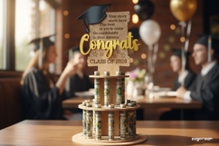 Graduation Money Cake SVG Bundle | Glowforge | Laser Cut Product Image 4