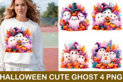 Cute Ghost Halloween Clipart Sublimation Png Product Image 1