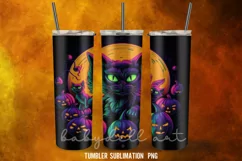 Neon Halloween Tumbler Wrap Sublimation Desings Product Image 4