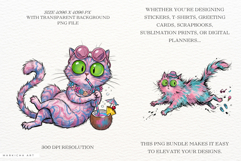 Whimsical Summer Cat Png Clipart Product Image 2
