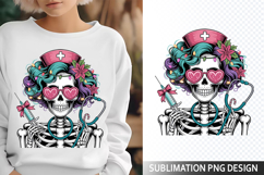 Funny Skeleton Messy Sublimation Design - Funny Skeleton PNG Product Image 1