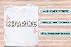 Princess Alphabet png clipart, princess letters doodle Product Image 6