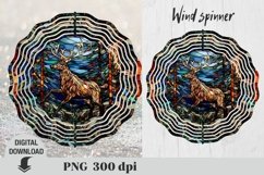 Christmas deer wind spinner, stained glass wind spinner Product Image 1