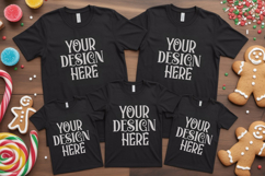 Christmas Family Matching Group T-Shirt Mockups | Holiday Fl Product Image 1