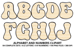 Honey bee Alphabet png clipart, honey bee letters doodle Product Image 2