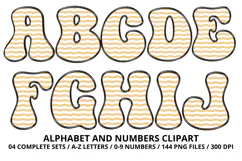 Honey bee Alphabet png clipart, honey bee letters doodle Product Image 2