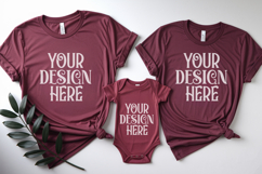 Christmas Family Matching Group Flat Lay T-Shirt Mockups Product Image 1