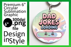 Artful Round Design Keychain Template , Father's Day Product Image 1