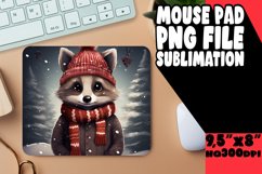 Winter Animal Watercolor Symphony - Sublimation Mouse Pad Product Image 1