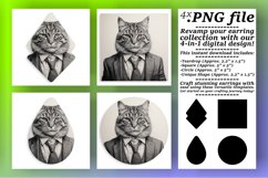 Whisker Wonderland: Colorful Cat Sublimation Art Product Image 1
