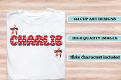Valentine Alphabet Clip Art, valentines day letters doodle Product Image 6