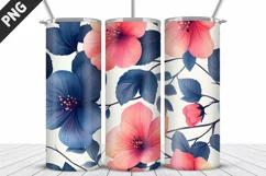 Flowers Tumbler Wrap | Sublimation Design | Tumble PNG Product Image 2