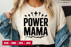 Power Mama Quote Typography SVG PNG Product Image 1
