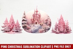 Pink Christmas Sublimation Clipart Product Image 1