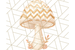 Dreamy Patterned Mushroom Clipart PNG, Forest Elements Png Product Image 4