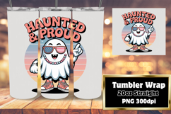 VIBRANT 20oz Tumbler Artwork , Funny Ghost Product Image 1