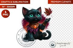 Autumn Witchcraft Clipart - Amber Spells witch PNG Product Image 1