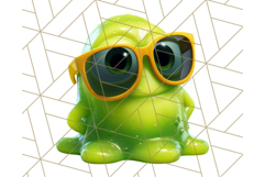 Slime Monster Clipart, Colorful Goo Graphics Png Product Image 4