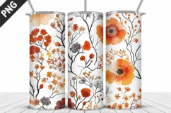 Flowers Tumbler Wrap | Sublimation Design | Tumble PNG Product Image 5
