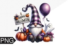 Halloween Gnome Sublimation, Gnome Clipart PNG Product Image 1